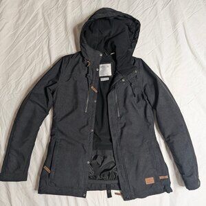 O'neill Womens Small Ski/Snowboard 10K Coat, Snow Outerwear, Dark Grey,